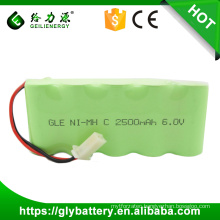 Geilienergy C Size 6V Ni-MH 2500mah Rechargeable Battery Pack For Power Tool